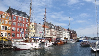Boats docked in Nyhavn