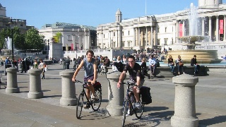 Paul and Mark cycling