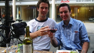 Mark and Paul at lunch